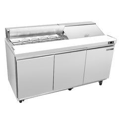Maxx Cold Three-Door Refrigerated Sandwich and Salad Prep Station, 17.83 cu. ft., in Stainless Steel MXSR60SHC