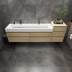 Moreno Bath MAX 104" Floating Bathroom Vanity with FLX16 Acrylic Sink & Small Side Cabinet MAX16-8420