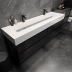 Moreno Bath MAX 104" Floating Bathroom Vanity with FLX16 Acrylic Sink & Small Side Cabinet MAX16-8420