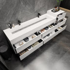 Moreno Bath MAX 104" Floating Bathroom Vanity with FLX16 Acrylic Sink & Small Side Cabinet MAX16-8420