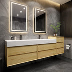 Moreno Bath MAX 104" Floating Bathroom Vanity with FLX16 Acrylic Sink & Small Side Cabinet MAX16-8420