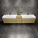 Moreno Bath MAX 104" Double Floating Bathroom Vanity with FLX16 Acrylic Sink & Small Side Cabinet MAX16-8420D