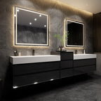 Moreno Bath 116" Floating Bathroom Vanity with FLX16 Acrylic Sink & Small Side Cabinet MAX16-9620