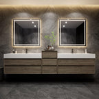 Moreno Bath 116" Floating Bathroom Vanity with FLX16 Acrylic Sink & Small Side Cabinet MAX16-9620