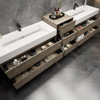 Moreno Bath 116" Floating Bathroom Vanity with FLX16 Acrylic Sink & Small Side Cabinet MAX16-9620