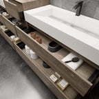 Moreno Bath 116" Floating Bathroom Vanity with FLX16 Acrylic Sink & Small Side Cabinet MAX16-9620