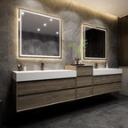 Moreno Bath 116" Floating Bathroom Vanity with FLX16 Acrylic Sink & Small Side Cabinet MAX16-9620