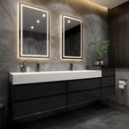 Moreno Bath MAX 92" Floating Bathroom Vanity with FLX16 Acrylic Sink W/Small Side Cabinet MAX16-7220