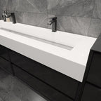 Moreno Bath MAX 92" Floating Bathroom Vanity with FLX16 Acrylic Sink W/Small Side Cabinet MAX16-7220