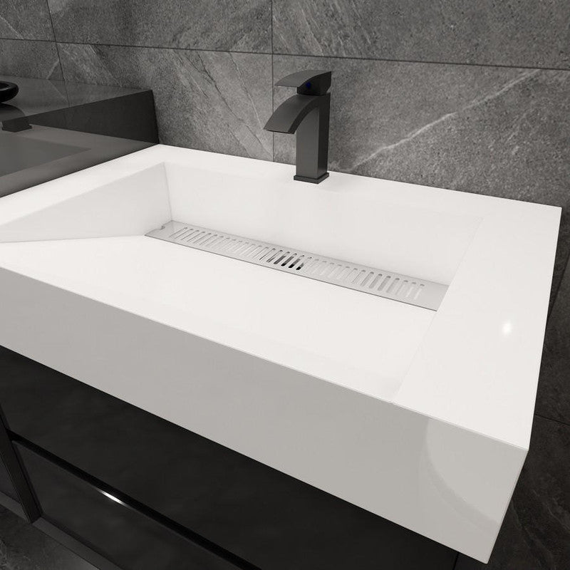 Moreno Bath MAX 92" Double Floating Bathroom Vanity with FLX16 Acrylic Sink W/Small Side Cabinet MAX16-7220D
