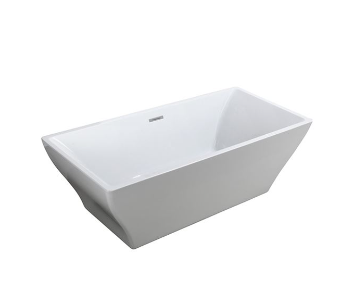 Bellaterra Messina 71 in. Freestanding Bathtub in Glossy White BA6826