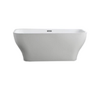 Bellaterra Novara 59 in. Freestanding Bathtub in Glossy White BA6829