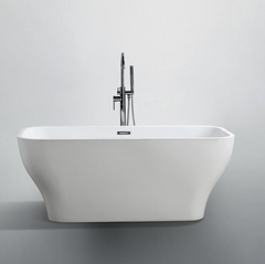 Bellaterra Novara 59 in. Freestanding Bathtub in Glossy White BA6829