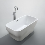 Bellaterra Novara 59 in. Freestanding Bathtub in Glossy White BA6829