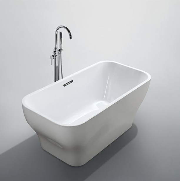 Bellaterra Novara 59 in. Freestanding Bathtub in Glossy White BA6829
