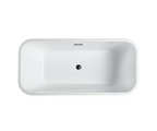 Bellaterra Novara 59 in. Freestanding Bathtub in Glossy White BA6829