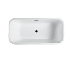Bellaterra Novara 59 in. Freestanding Bathtub in Glossy White BA6829