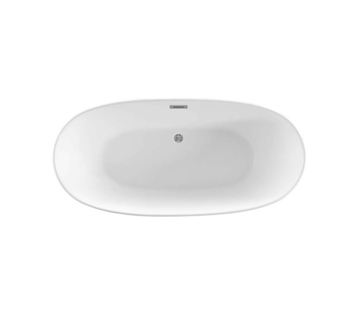 Bellaterra Pavia 67 in. Freestanding Bathtub in Glossy White BA6833