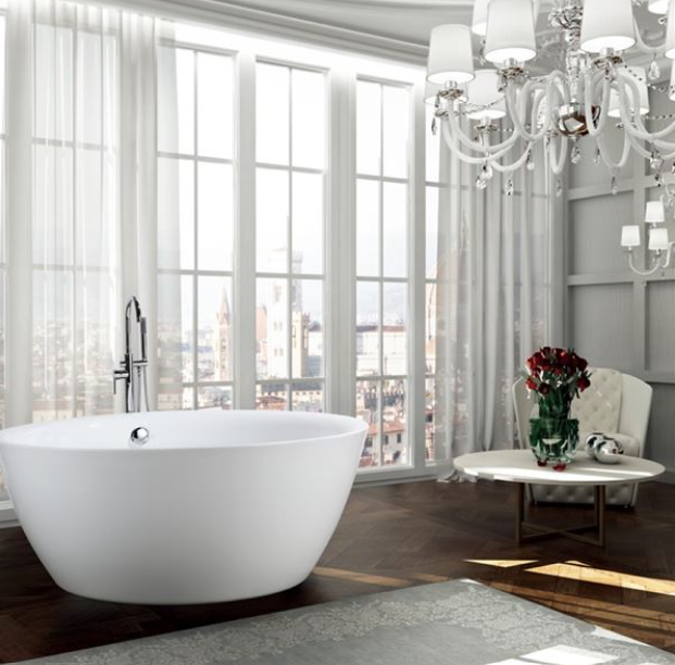 Bellaterra Pescara 59 in. Freestanding Bathtub in Glossy White BA6832
