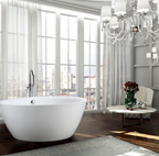 Bellaterra Pescara 59 in. Freestanding Bathtub in Glossy White BA6832