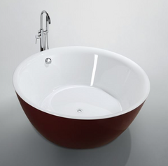 Bellaterra Prato 59 in. Freestanding Bathtub in Glossy Red BA6832RD