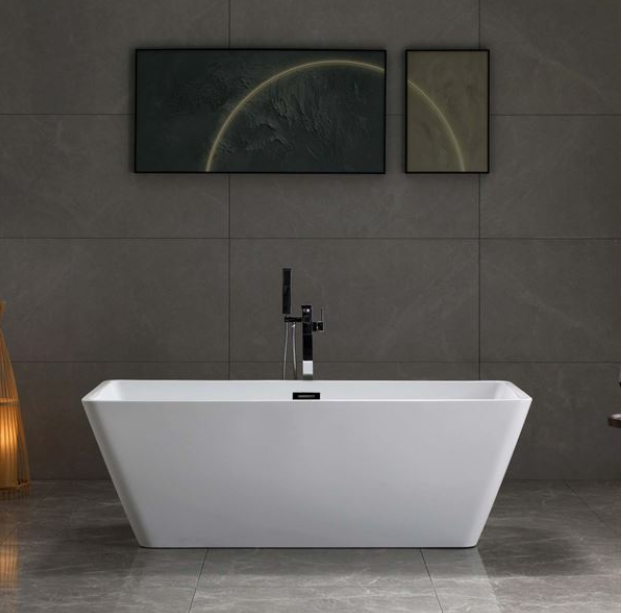 Bellaterra Rieti 67 in. Freestanding Bathtub in Glossy White BA6867