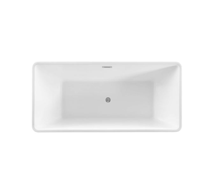 Bellaterra Rieti 67 in. Freestanding Bathtub in Glossy White BA6867