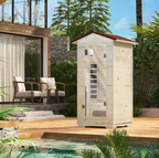 EROMMY 1 Person Outdoor Sauna with Full-spectrum Heaters SP-EY-US-JFPL050MS