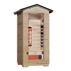 EROMMY 1 Person Outdoor Sauna with Full-spectrum Heaters SP-EY-US-JFPL050MS