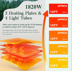 EROMMY 1 Person Outdoor Sauna with Full-spectrum Heaters SP-EY-US-JFPL050MS