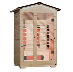 EROMMY 2 Person Outdoor Sauna with Full-spectrum Heaters SP-EY-US-JFPL051MS