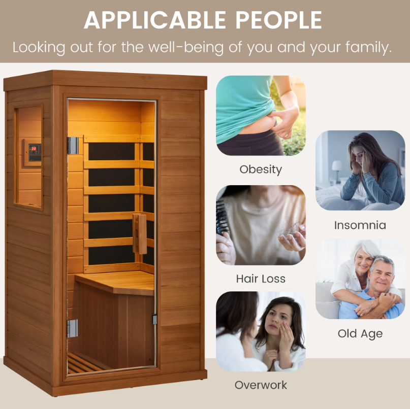 EROMMY Mini Infrared Sauna for Home or Gym SP-EY-US-JFPL053MS