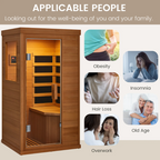 EROMMY Mini Infrared Sauna for Home or Gym SP-EY-US-JFPL053MS