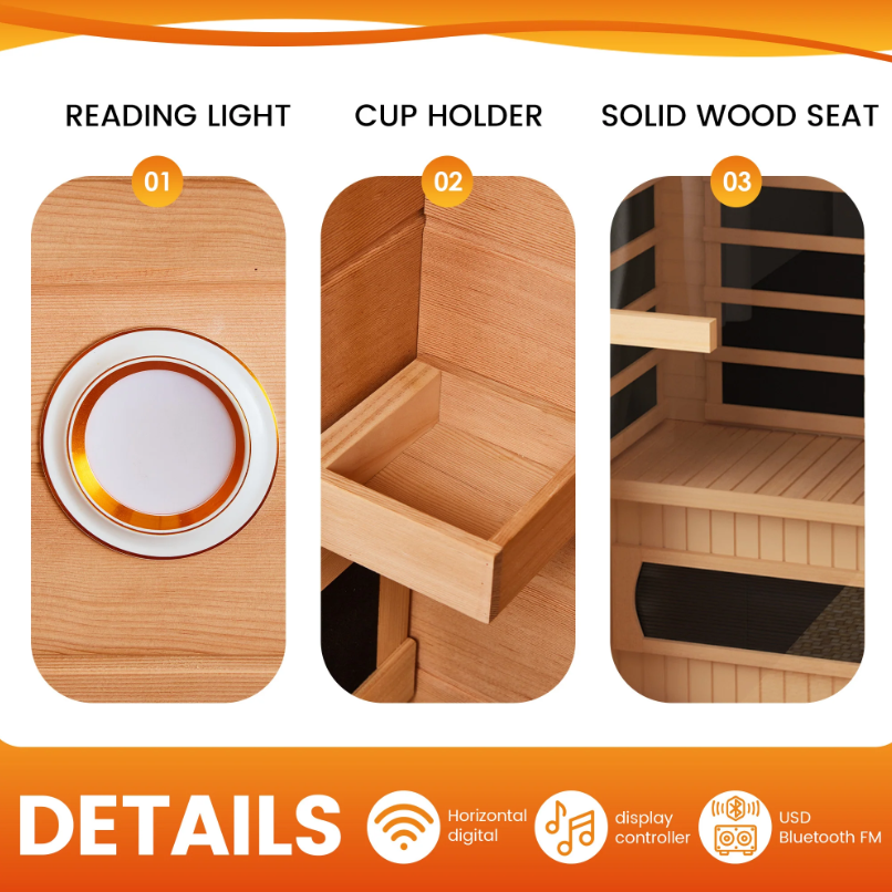 EROMMY Small Infrared Sauna for Home or Gym SP-EY-US-JFPL054MS