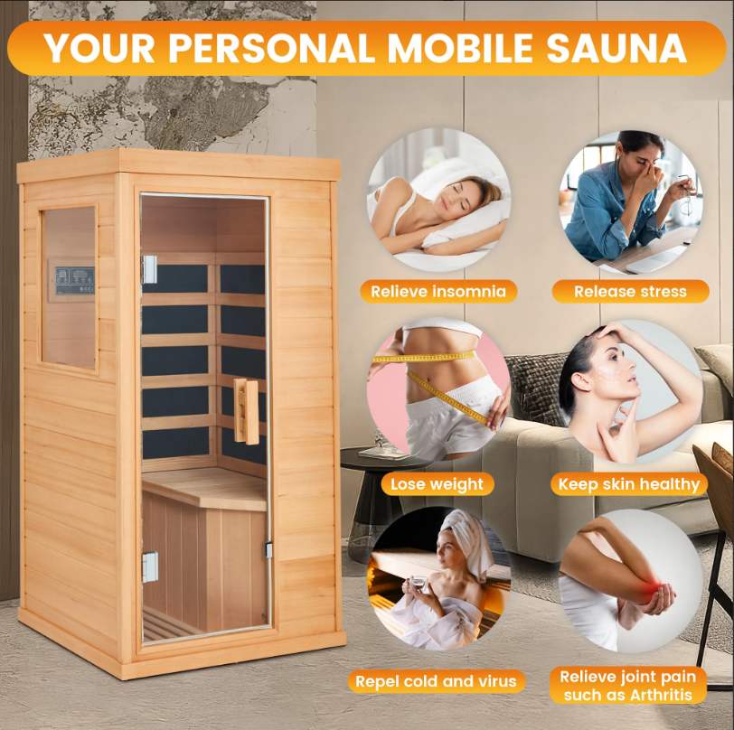 EROMMY Small Infrared Sauna for Home or Gym SP-EY-US-JFPL054MS