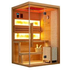 EROMMY Steam Sauna 2-3 Person with Abysm Light, 7-Color Therapeutic Lamp SP-EY-US-JFPL055MS