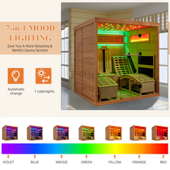 EROMMY Infrared Sauna 2 Person with Comfortable Sauna Chair SP-EY-US-JFPL064MS