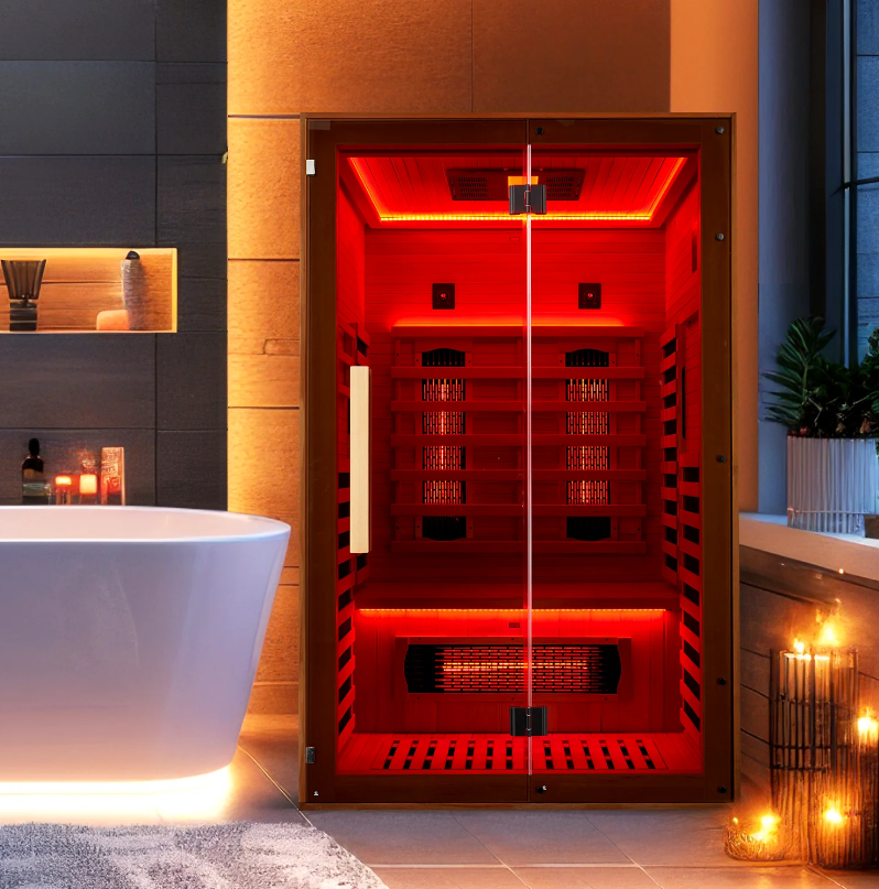EROMMY Infrared Sauna 2 Person with Versatile Infrared Heating Panels SP-EY-US-JFPL065MS