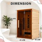 EROMMY Infrared Sauna 2 Person with Versatile Infrared Heating Panels SP-EY-US-JFPL065MS