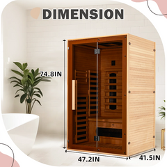 EROMMY Infrared Sauna 2 Person with Versatile Infrared Heating Panels