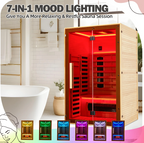 EROMMY Infrared Sauna 2 Person with Versatile Infrared Heating Panels SP-EY-US-JFPL065MS