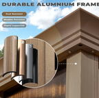 EROMMY 12X14 Florida Sunroom for Backyard Greenhouse with Sliding Door – Brown SP-EY-US-WQG055