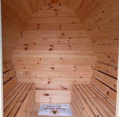 True North Large Pod Outdoor Sauna 8 ft. Pine Wood or White Cedar LP24030