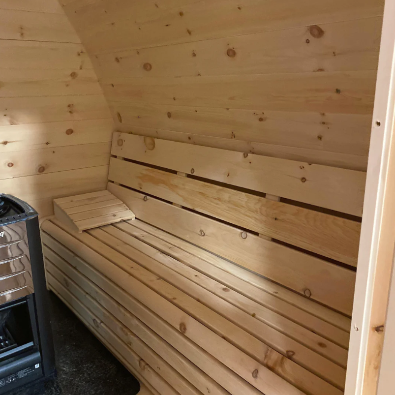 True North Large Pod Outdoor Sauna 9 ft. Pine Wood LP27060