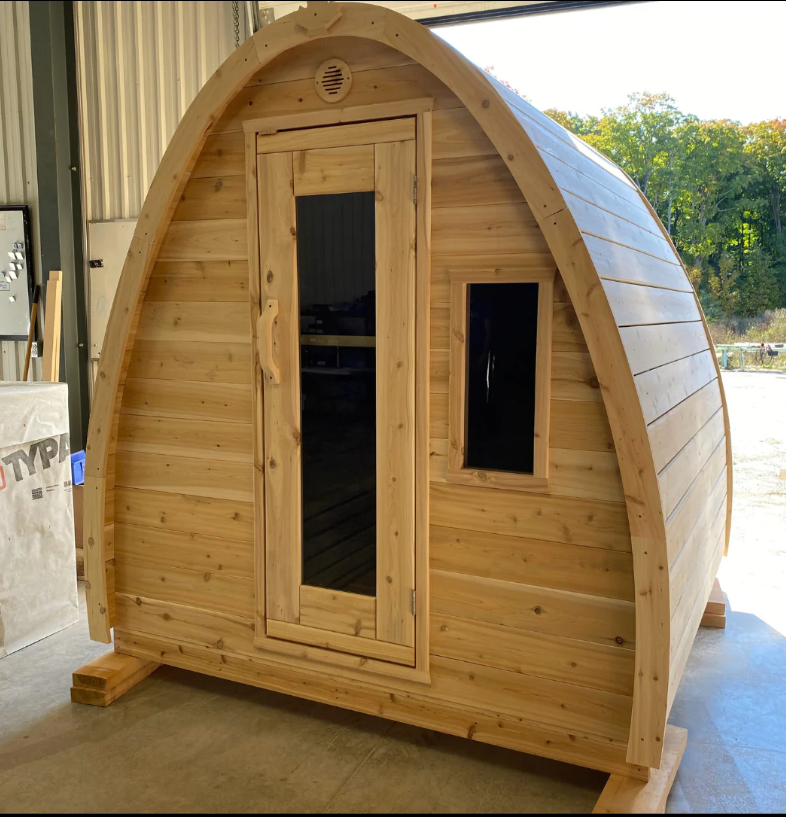 True North Large Pod Outdoor Sauna 10 ft. Red Cedar Wood LP30060R