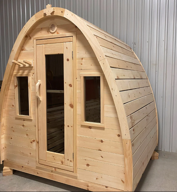 True North Large Pod Outdoor Sauna 10 ft. Red Cedar Wood LP30060R