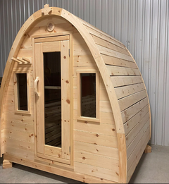 True North Tiny Pod Outdoor Sauna 10 ft. Pine Wood or White Cedar P30060