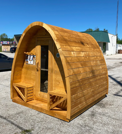 True North Large Pod Outdoor Sauna 9 ft. Pine Wood or White Cedar LP27060