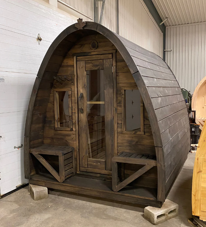 True North Large Pod Outdoor Sauna 8 ft. Pine Wood LP24030