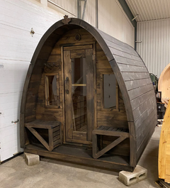 True North Large Pod Outdoor Sauna 8 ft. Red Cedar Wood LP24030R